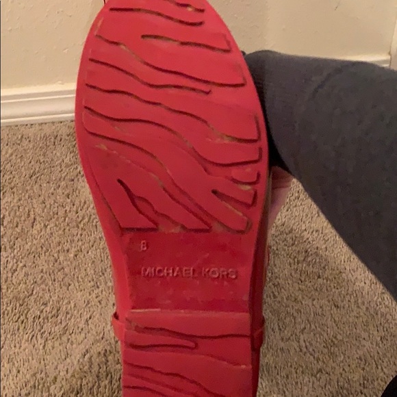 Michael Kors Red Rubber Rainboots - Picture 3 of 4